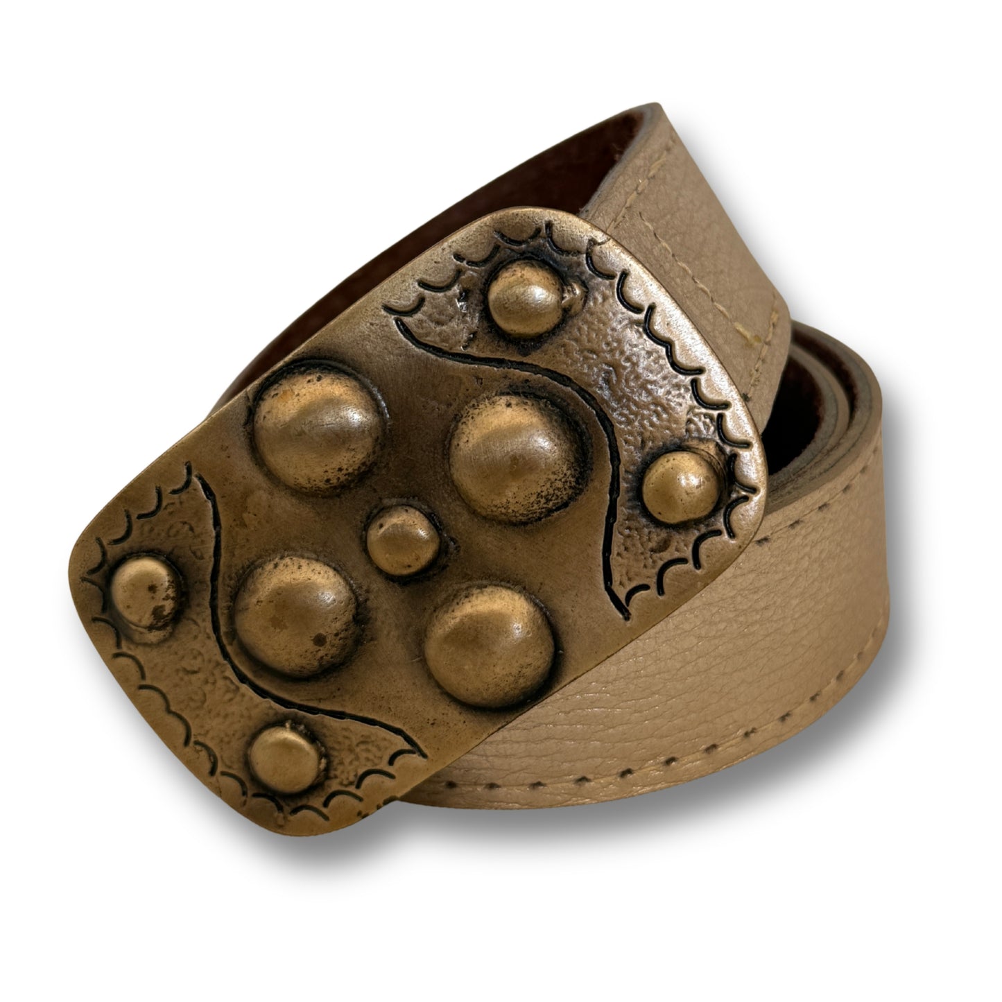 Cinturón de cuero Dorado | WM Leather