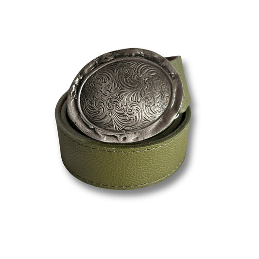 Cinturón de cuero Verde Olivo | WM Leather