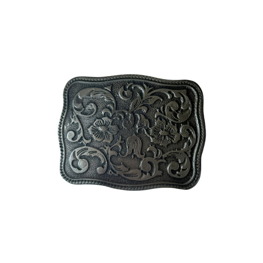 Cinturon De Cuero Personalizado - Hebilla Fran Plata