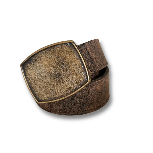Cinturón de cuero Café Jaspeado | WM Leather