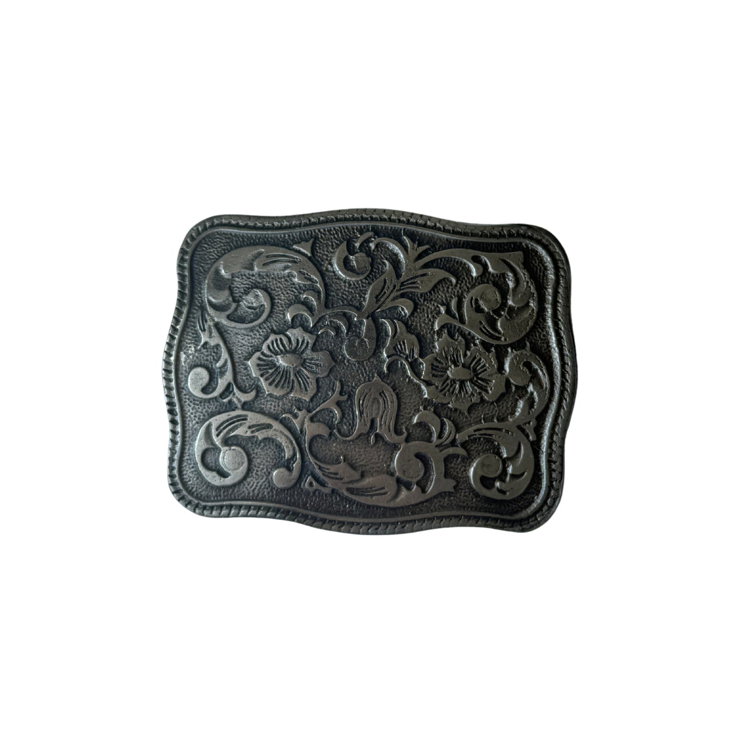 Cinturon De Cuero Personalizado - Hebilla Fran Plata